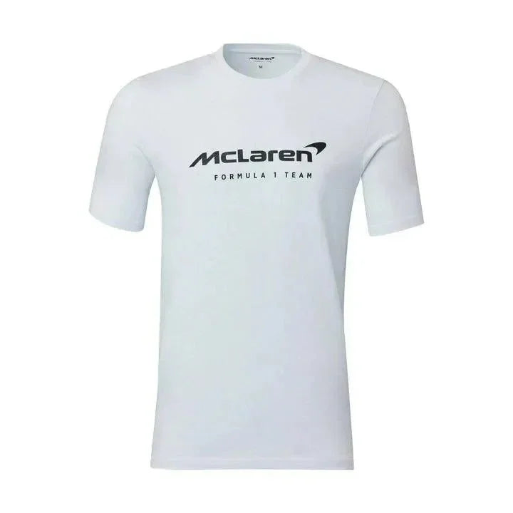 McLaren F1 Men's Miami Neon Logo T-Shirt-Black/White/Vice Blue/Beetroot Purple