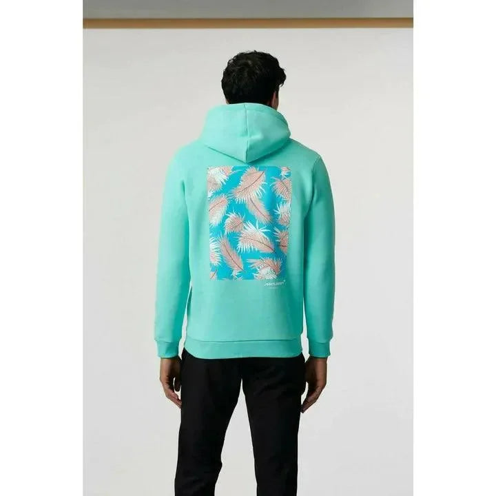 McLaren F1 Men's Miami Palm Graphic Hoodie -Black/Aqua Sky/Crystal Rose