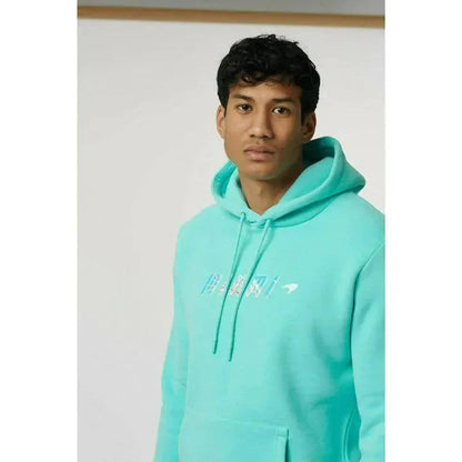McLaren F1 Men's Miami Palm Graphic Hoodie -Black/Aqua Sky/Crystal Rose
