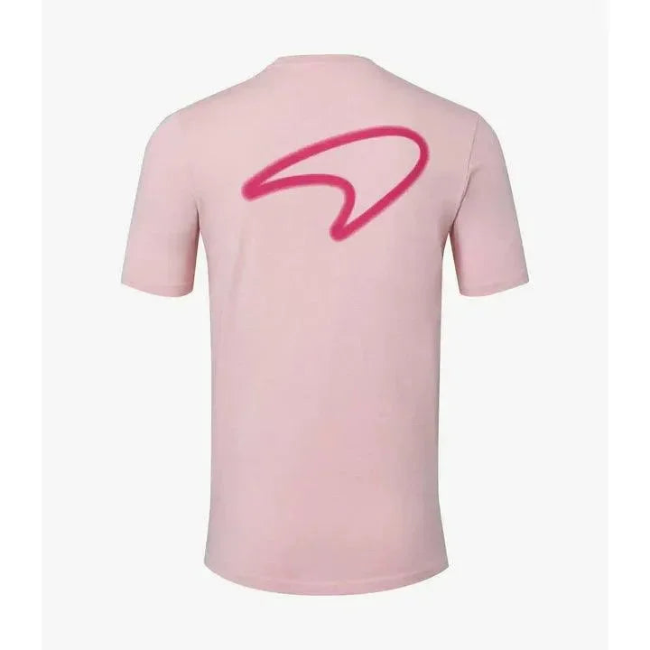 McLaren F1 Women's Miami Neon Graphic T-Shirt-White/Vice Blue/Beetroot Purple/Crystal Rose