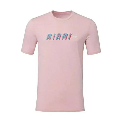 McLaren F1 Women's Miami Neon Graphic T-Shirt-White/Vice Blue/Beetroot Purple/Crystal Rose