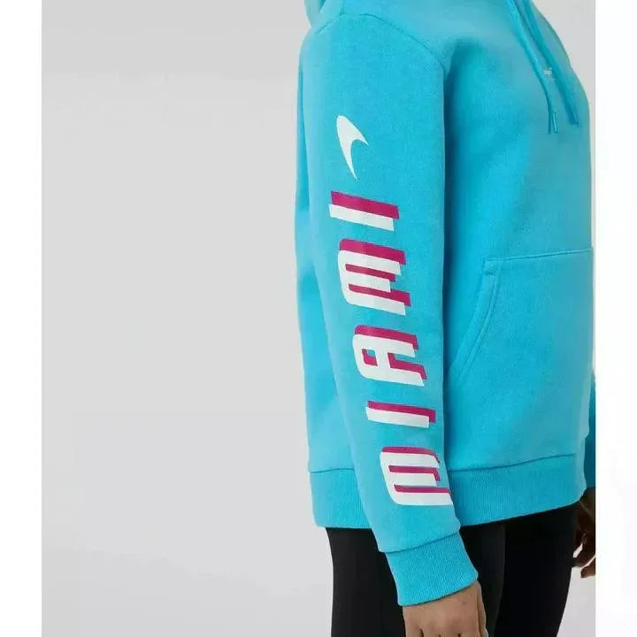 McLaren F1 Women's Miami Neon Logo Hoodie -Black/Vice Blue