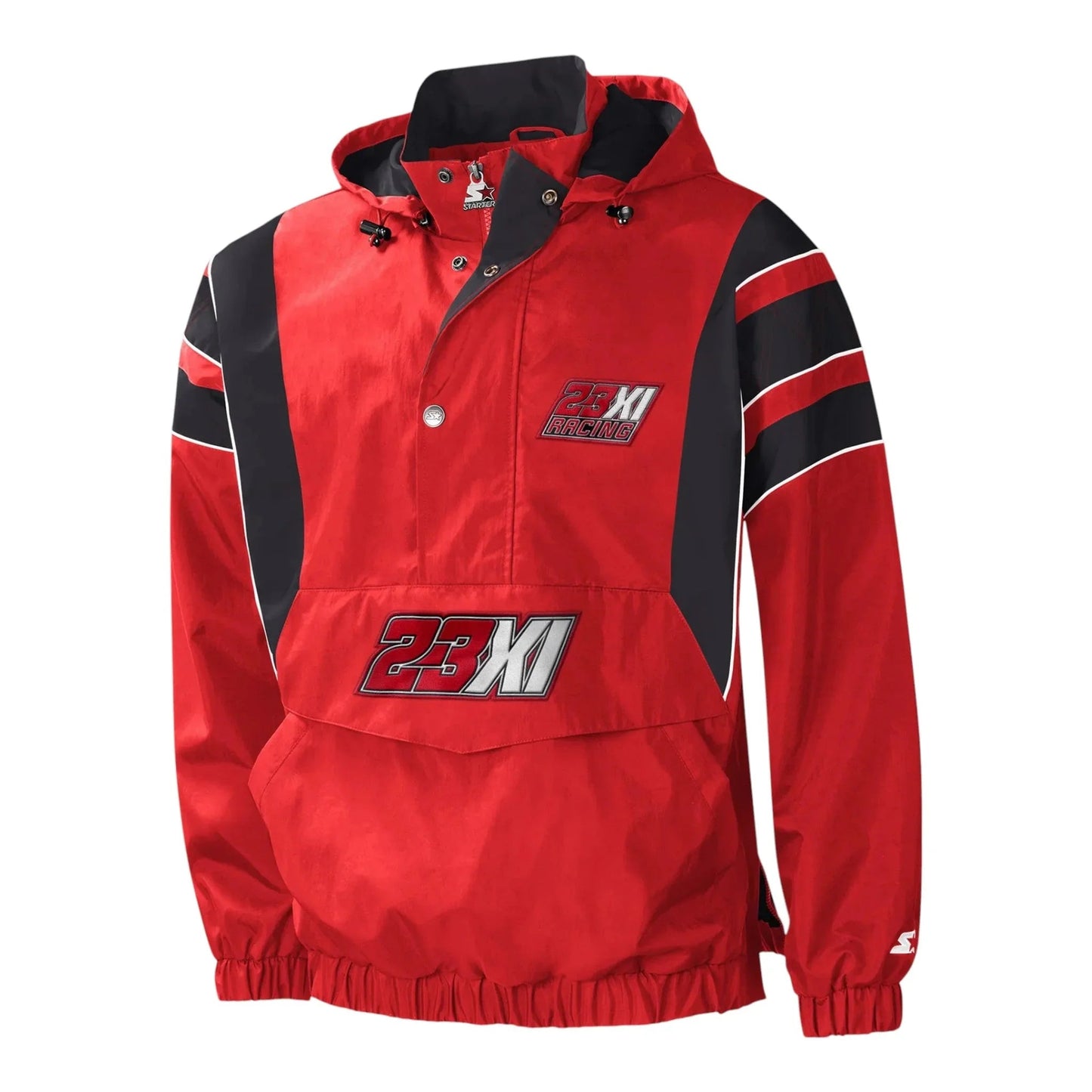 Men's 23XI Racing Starter Red/Black Impact Half-Snap Pullover Jacket