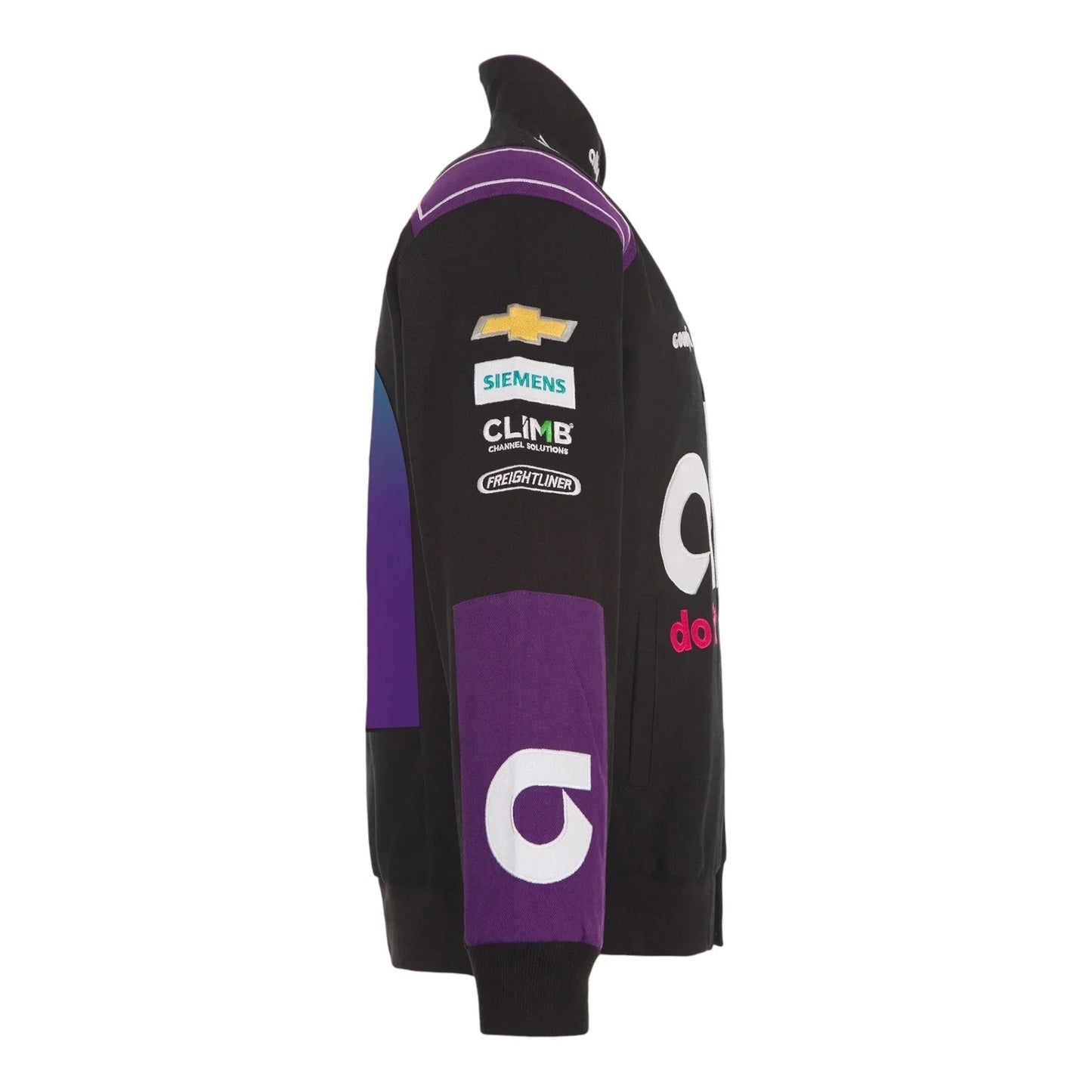 Men's Alex Bowman JH Design Black ally Twill Driver Uniform Full-Snap Jacket