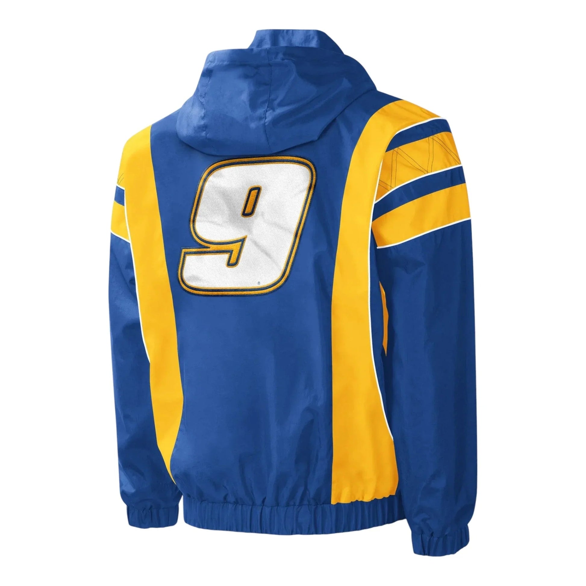 Men's Chase Elliott Starter Royal/Yellow Impact Half-Snap Pullover Jacket