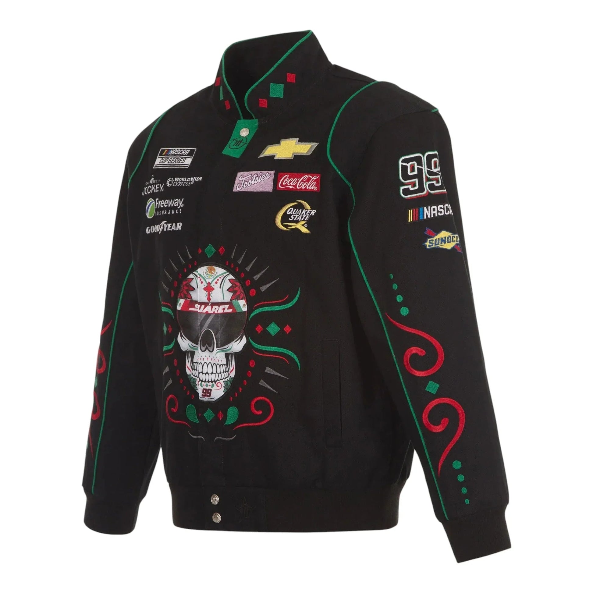 Men's Daniel Suarez JH Design Black Chevy Full-Snap Twill Uniform Jacket