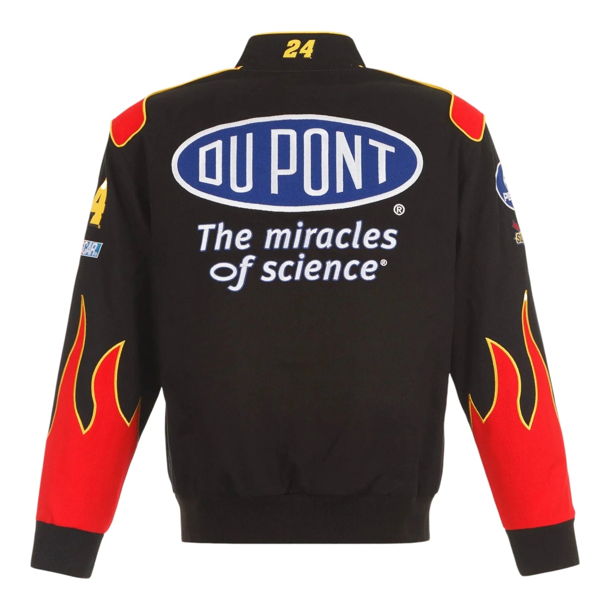 Men's Jeff Gordon JH Design Black DuPont Twill Driver Uniform Full-Snap Jacket