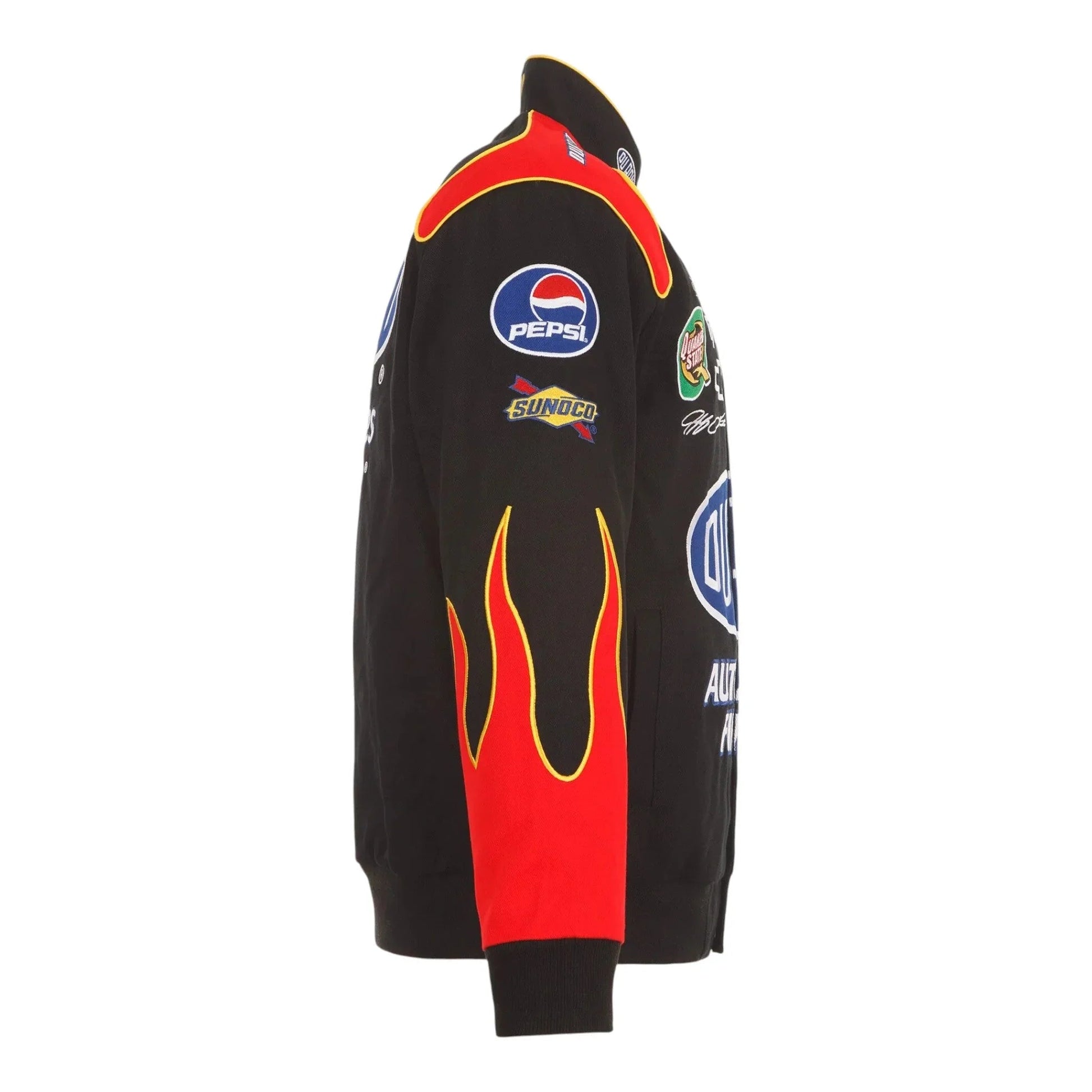 Men's Jeff Gordon JH Design Black DuPont Twill Driver Uniform Full-Snap Jacket