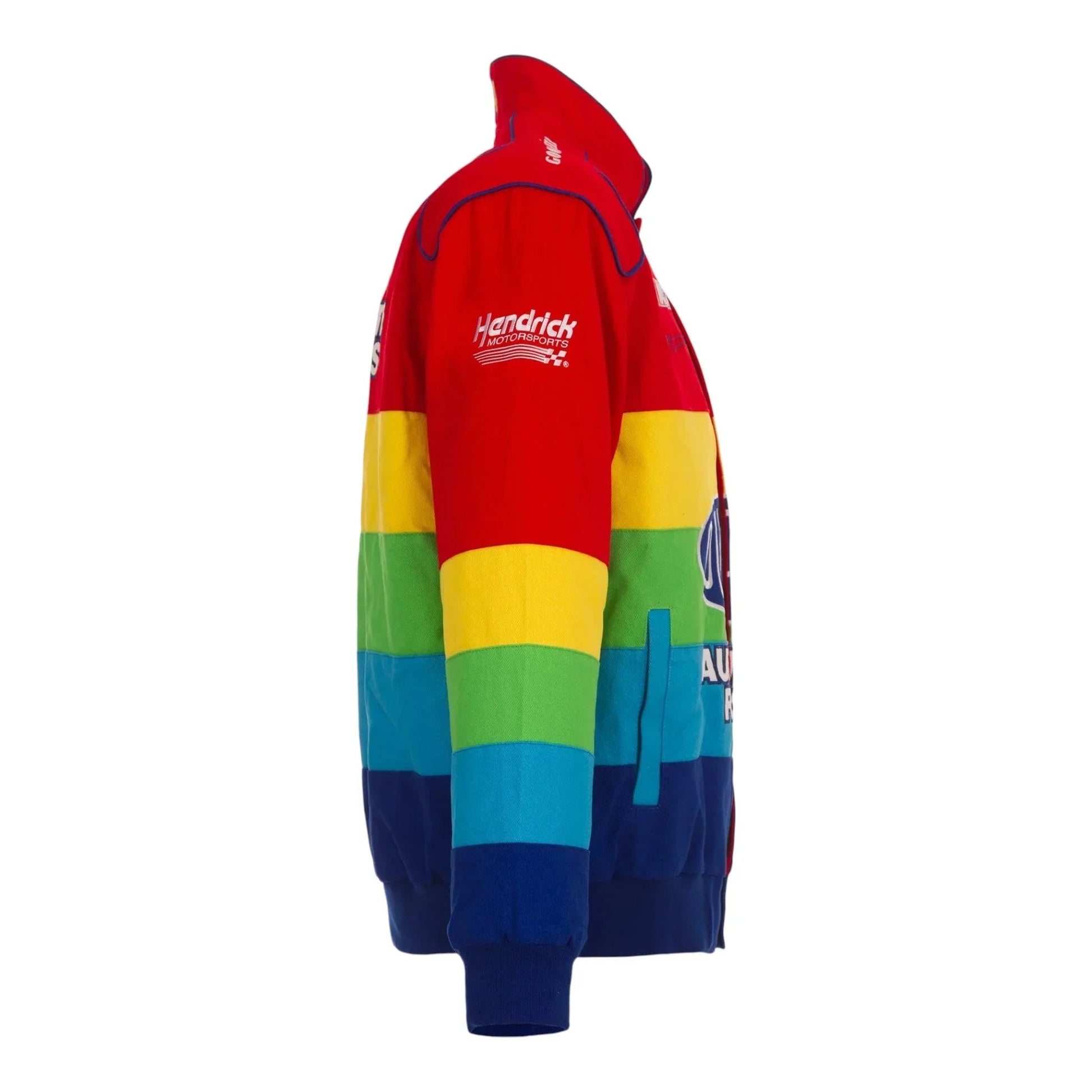 Men's Jeff Gordon JH Design Red/Blue Twill Uniform Full-Snap Jacket