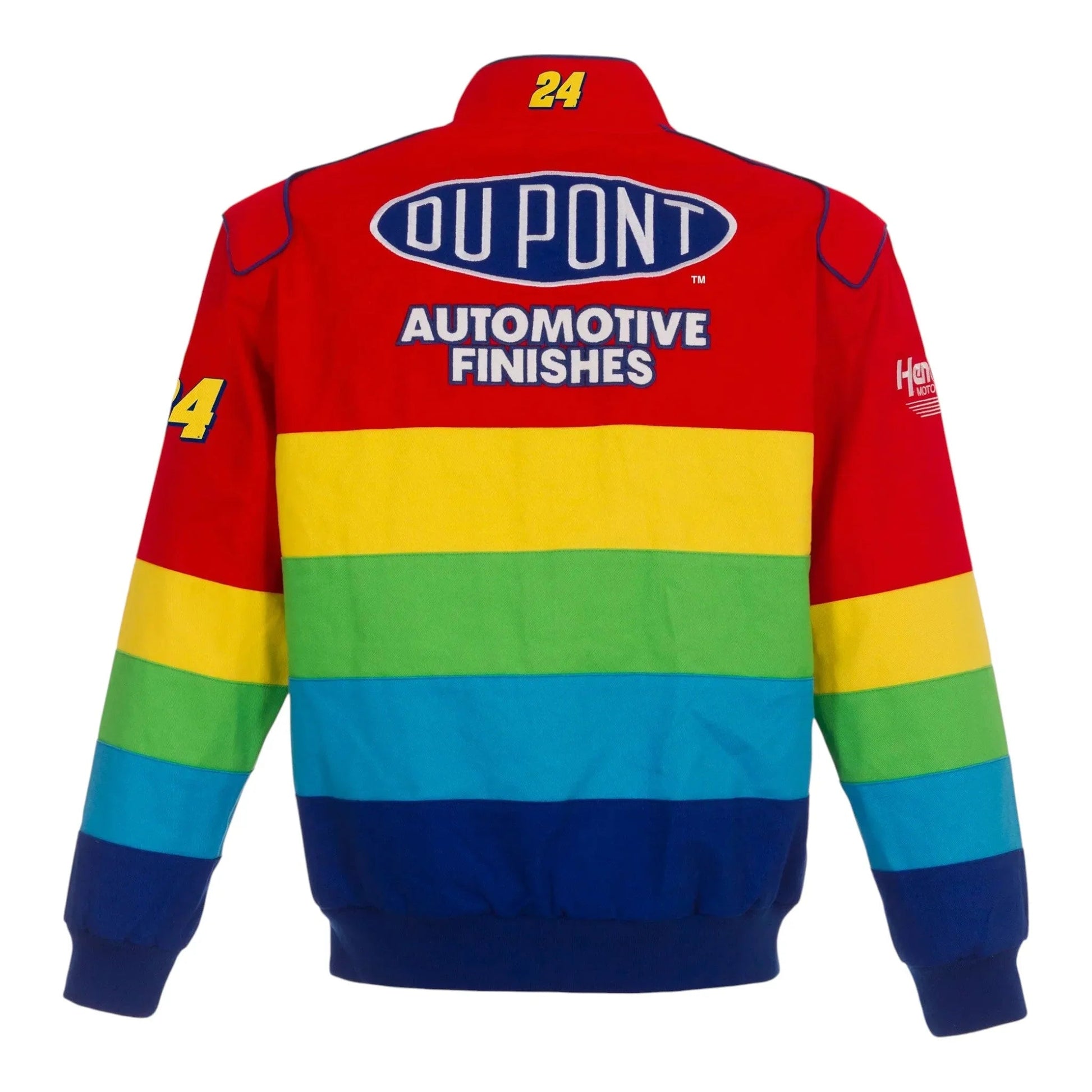 Men's Jeff Gordon JH Design Red/Blue Twill Uniform Full-Snap Jacket