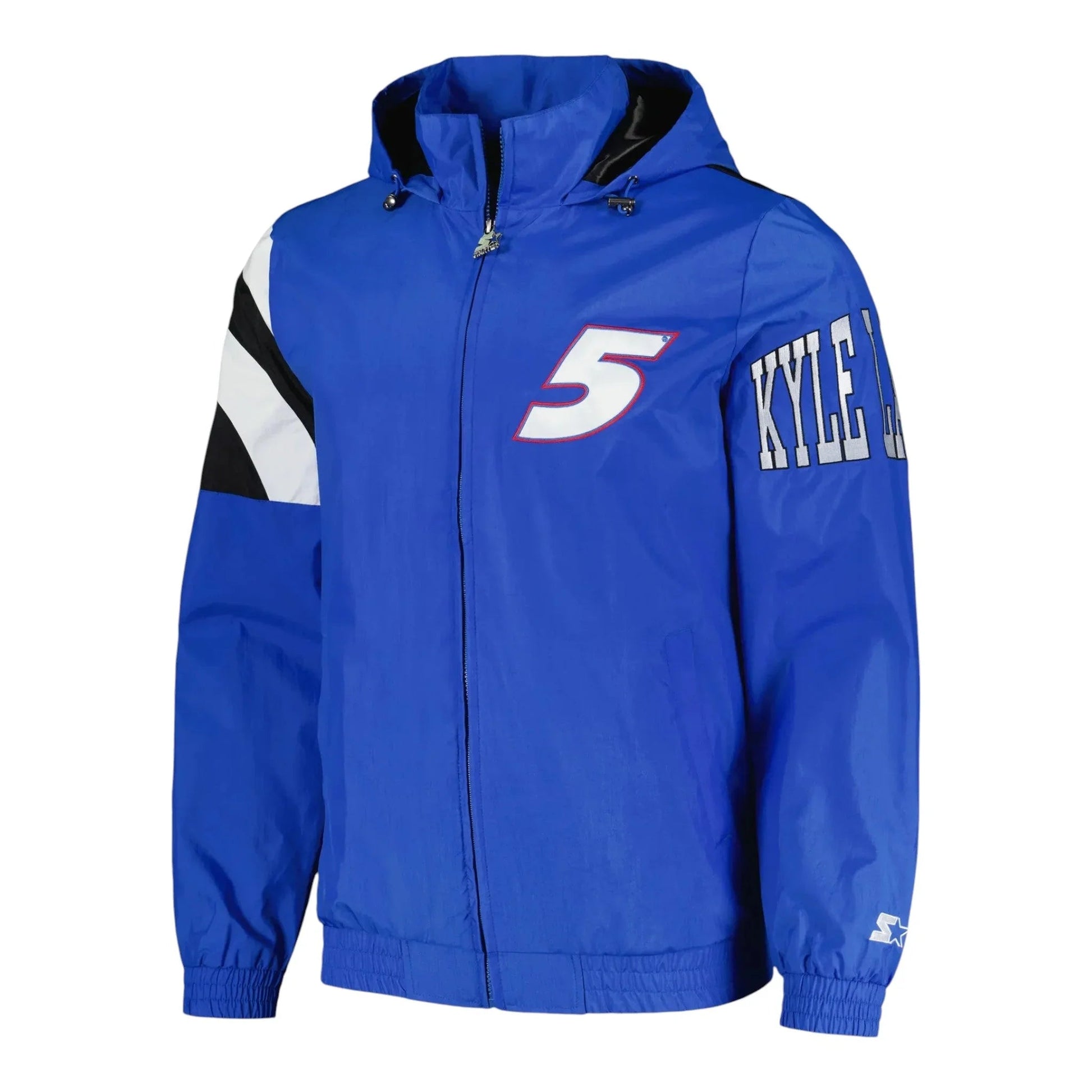 Men's Kyle Larson Starter Royal Red Zone Full-Zip Jacket