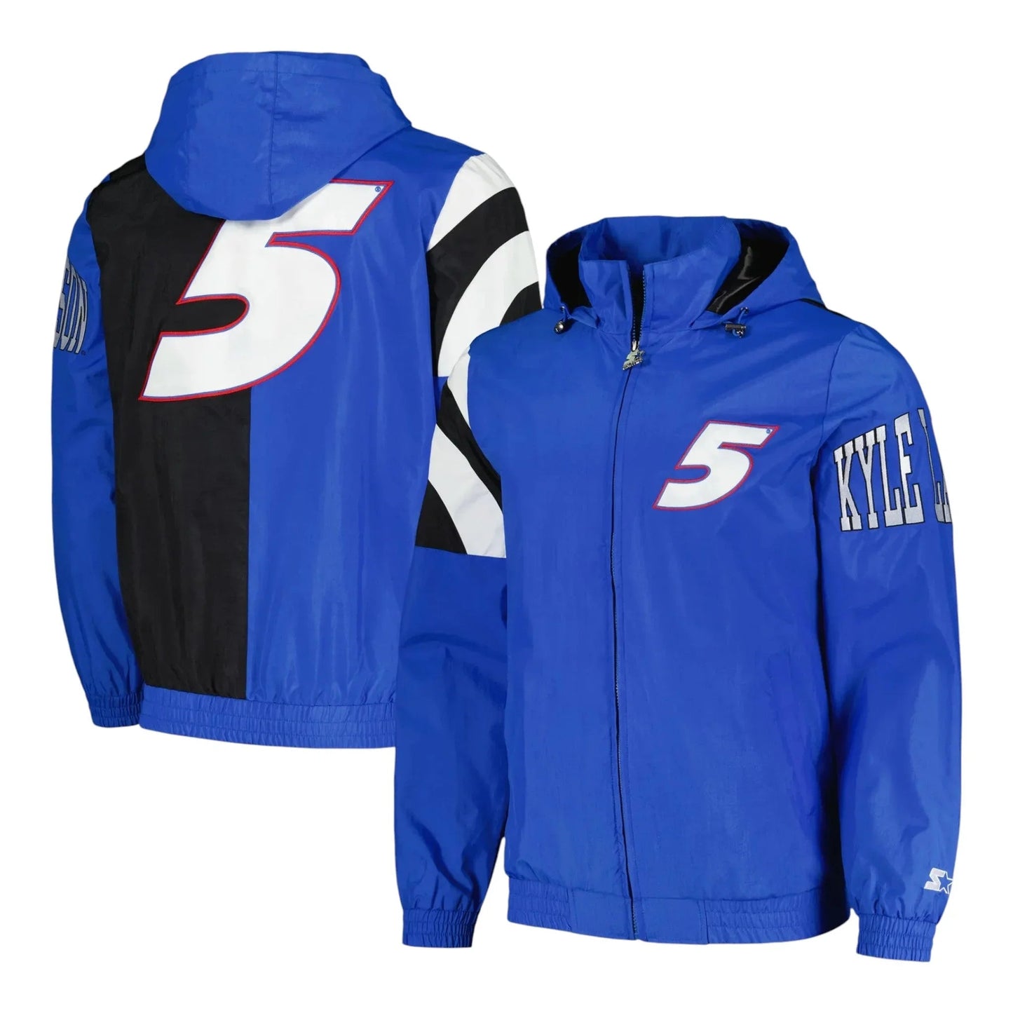 Men's Kyle Larson Starter Royal Red Zone Full-Zip Jacket