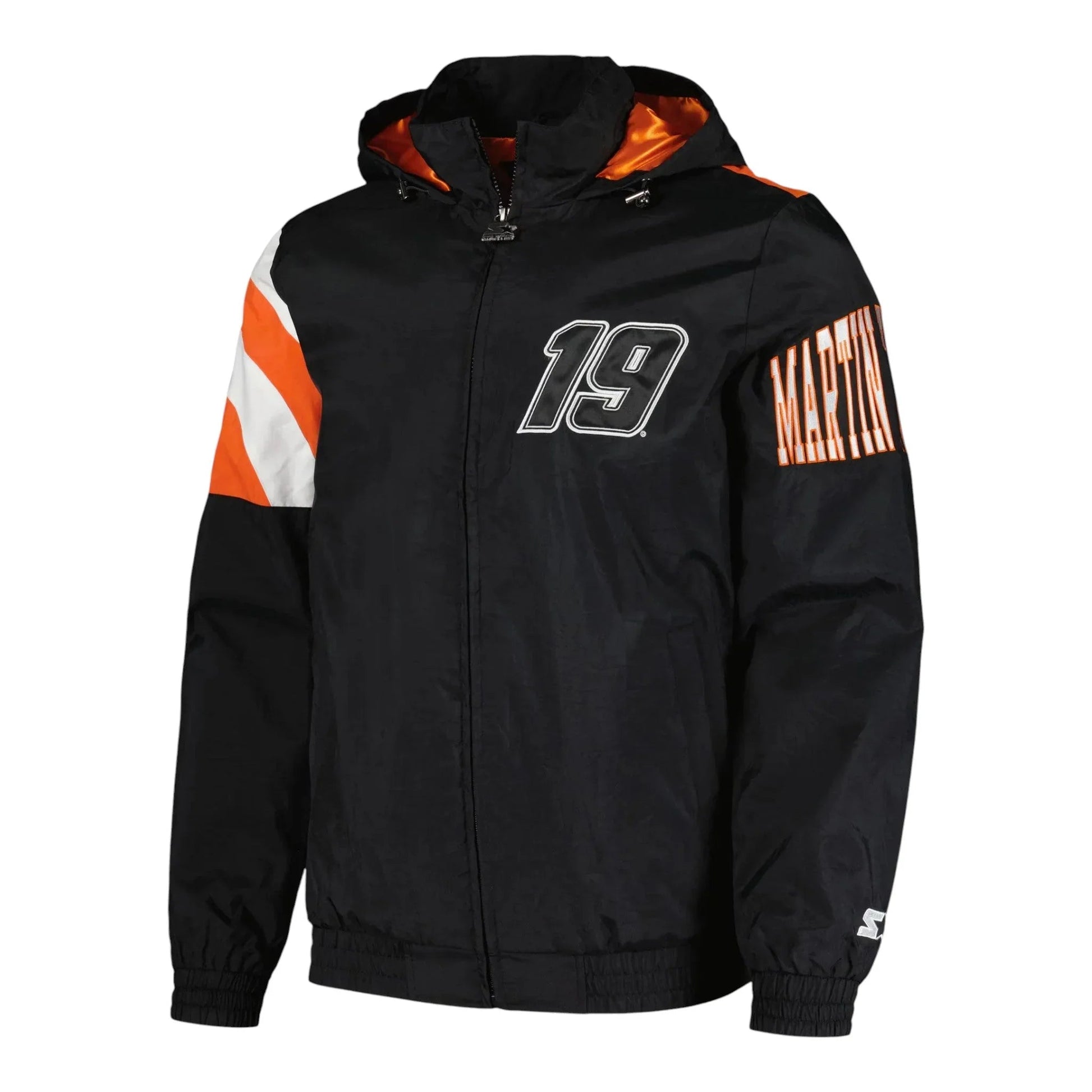 Men's Martin Truex Jr Starter Black Red Zone Full-Zip Jacket