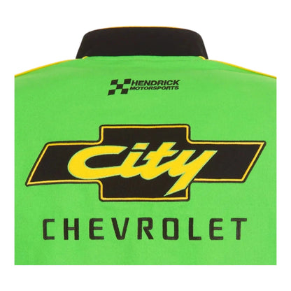 Men's NASCAR JH Design Black City Chevrolet Legend Full-Snap Twill Uniform Jacket