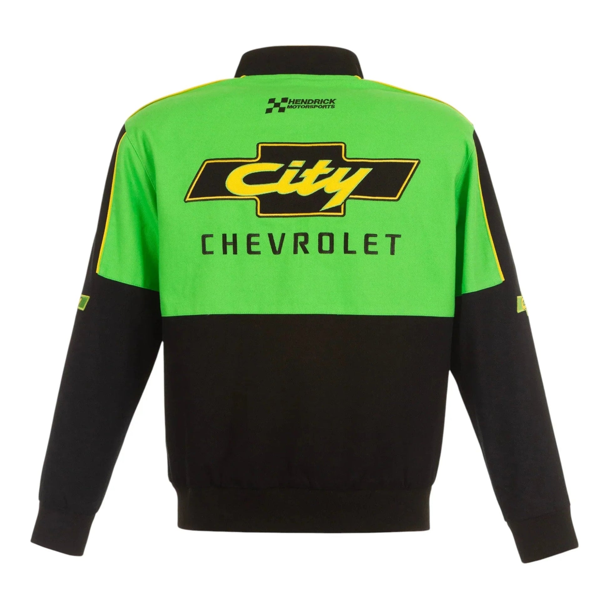 Men's NASCAR JH Design Black City Chevrolet Legend Full-Snap Twill Uniform Jacket