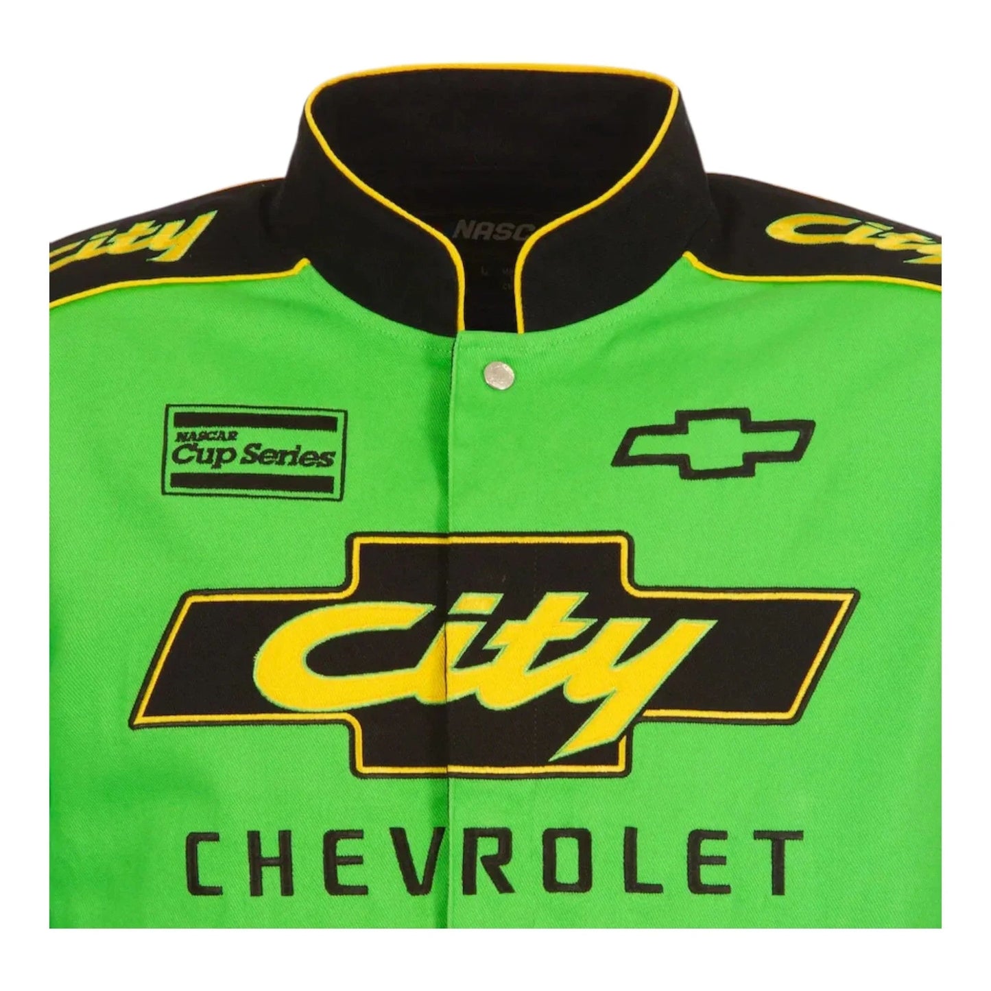 Men's NASCAR JH Design Black City Chevrolet Legend Full-Snap Twill Uniform Jacket