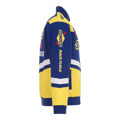 Men's NASCAR JH Design Royal/Yellow Sunoco Full-Snap Twill Uniform Jacket