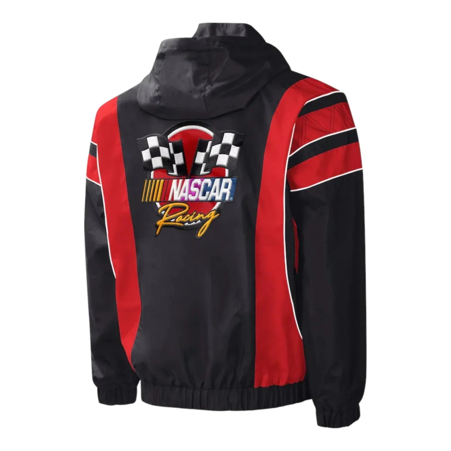 Men's NASCAR Starter Black/Red Impact Half-Snap Pullover Jacket