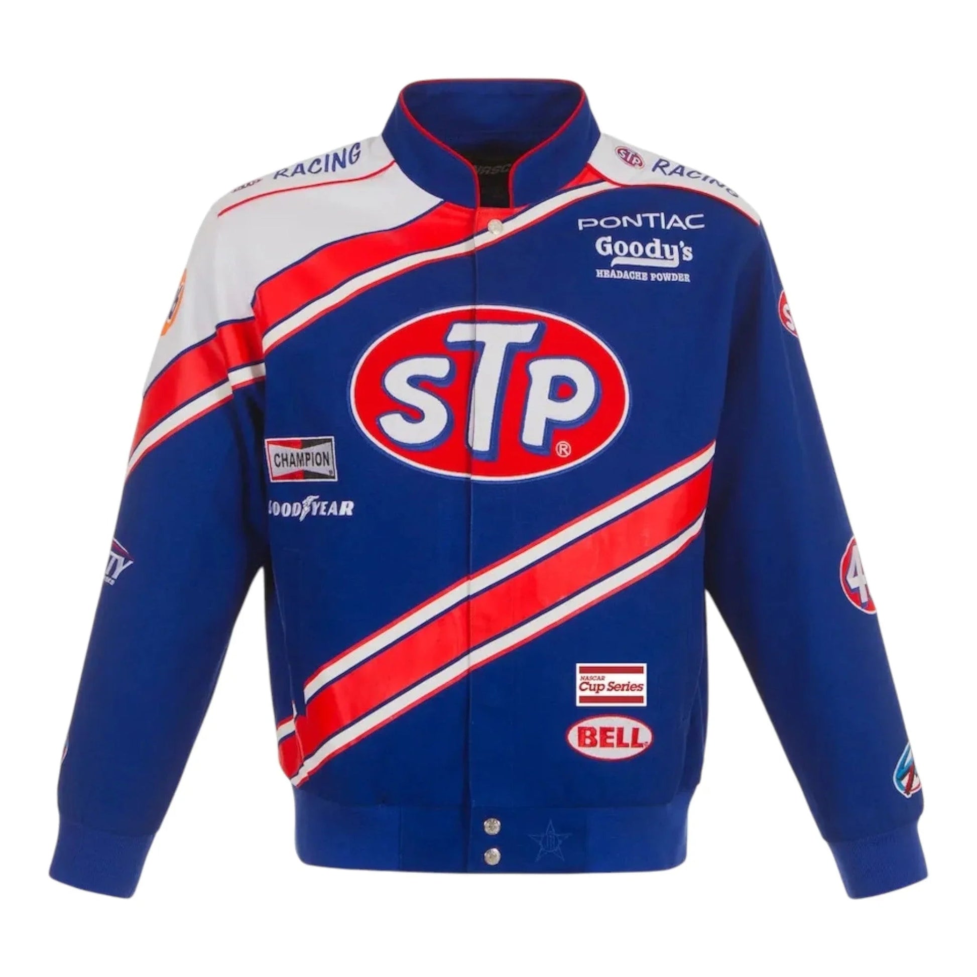 Men's Richard Petty JH Design Blue/White STP Full-Snap Twill Uniform Jacket