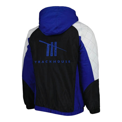 Men's TRACKHOUSE RACING Starter Blue/Black The Body Check Half-Snap Pullover Jacket