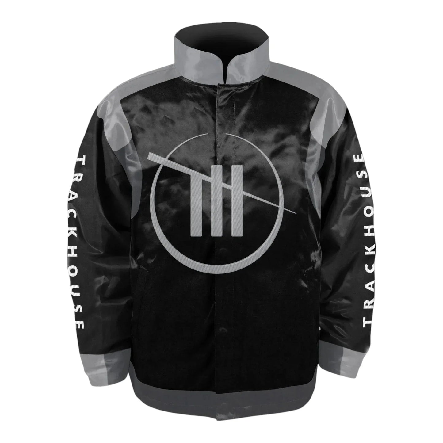 Men's TRACKHOUSE RACING Trackhouse Racing Team Collection Black Nylon Uniform Full-Snap Jacket