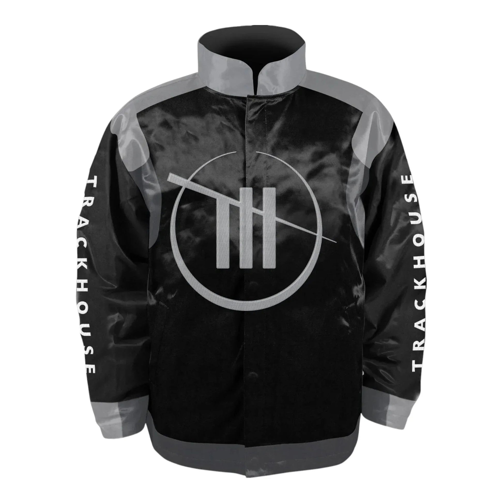 Men's TRACKHOUSE RACING Trackhouse Racing Team Collection Black Nylon Uniform Full-Snap Jacket