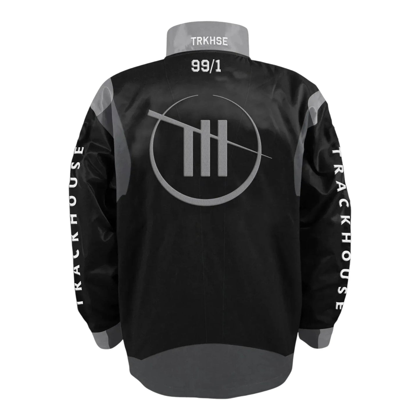 Men's TRACKHOUSE RACING Trackhouse Racing Team Collection Black Nylon Uniform Full-Snap Jacket