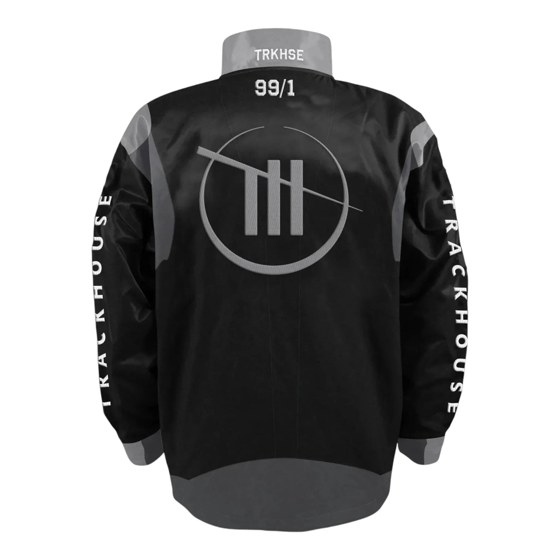 Men's TRACKHOUSE RACING Trackhouse Racing Team Collection Black Nylon Uniform Full-Snap Jacket