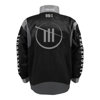 Men's TRACKHOUSE RACING Trackhouse Racing Team Collection Black Nylon Uniform Full-Snap Jacket