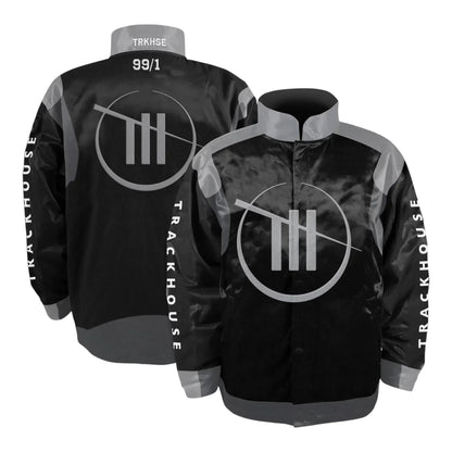 Men's TRACKHOUSE RACING Trackhouse Racing Team Collection Black Nylon Uniform Full-Snap Jacket
