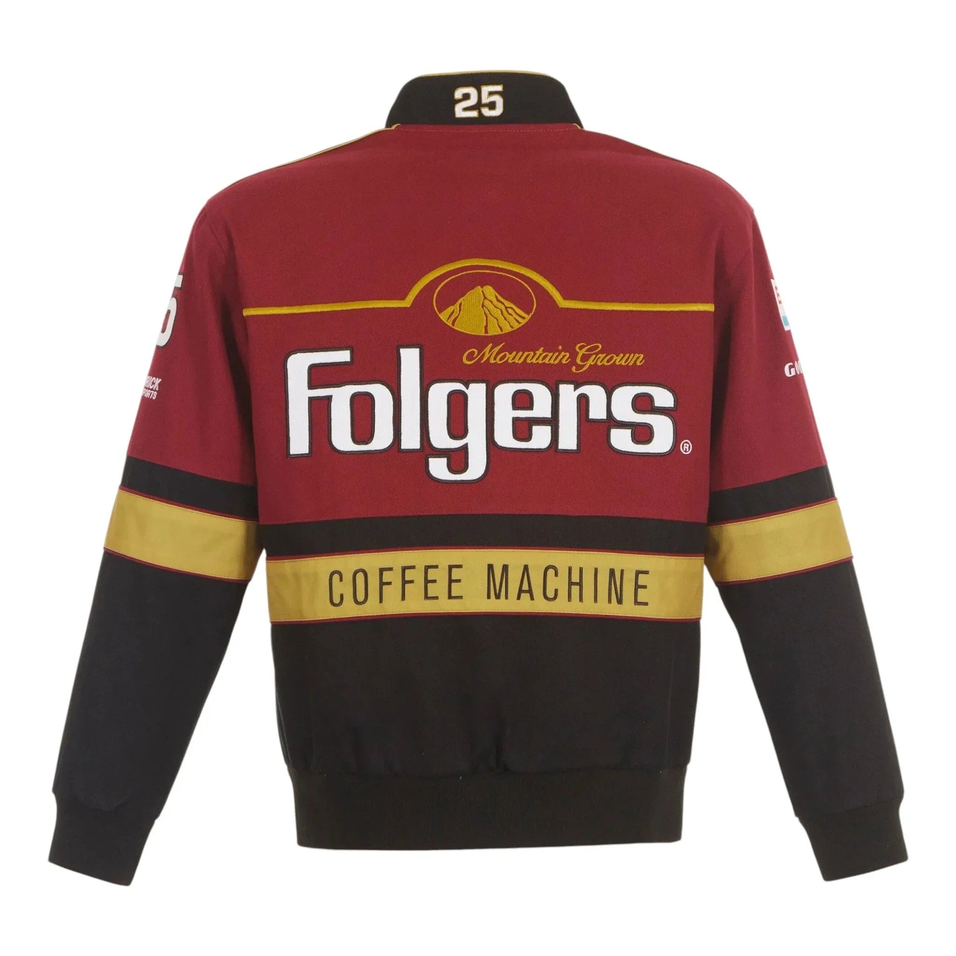 Men's Tim Richmond JH Design Maroon/Black Folgers Twill Uniform Full-Snap Jacket