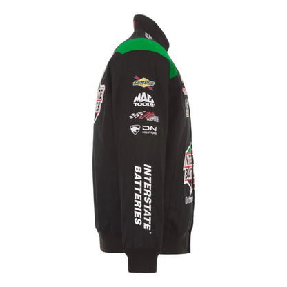 Men's Ty Gibbs JH Design Black Interstate Batteries Twill Uniform Full-Snap Jacket