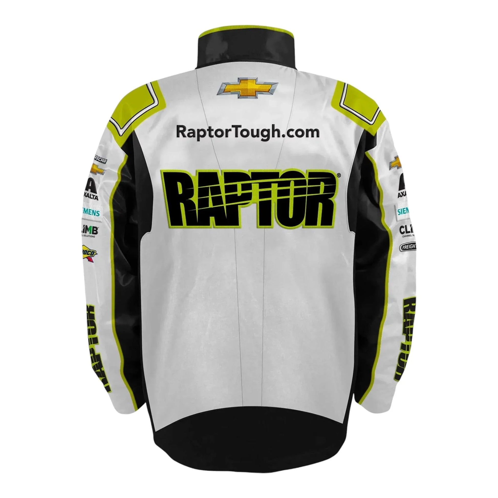 Men's William Byron Hendrick Motorsports Team Collection White Raptor Nylon Uniform Full-Snap Jacket