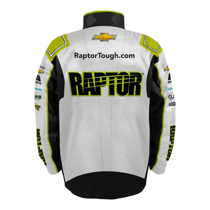Men's William Byron Hendrick Motorsports Team Collection White Raptor Nylon Uniform Full-Snap Jacket