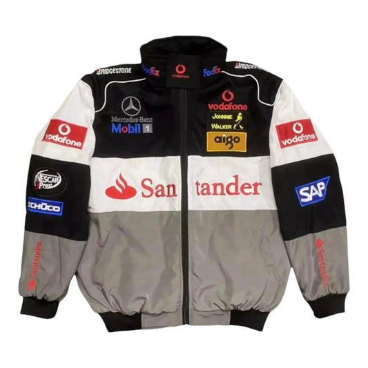 Mercedes-Benz F1 Racing Embroidered Logo Jacket - F1 Vintage Racewear
