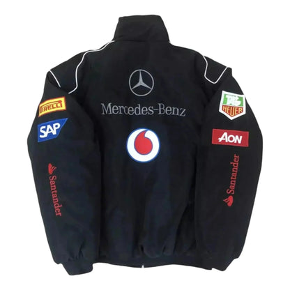 Mercedes AMG F1 Y2K Racing Bomber Style Jacket - F1 Vintage Racewear