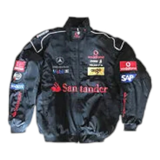 Mercedes Benz Santander Jacket Black - F1 Vintage Racewear