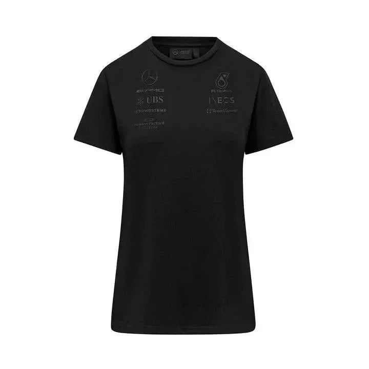 Mercedes AMG Petronas F1 2023 Women's Team Stealth T-Shirt - Black/White