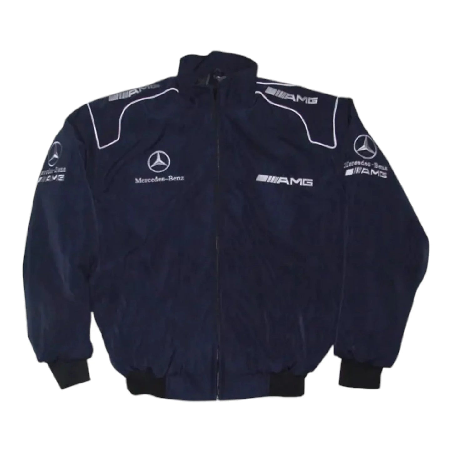 Mercedes Benz AMG Racing Jacket, Dark Blue - F1 Vintage Racewear
