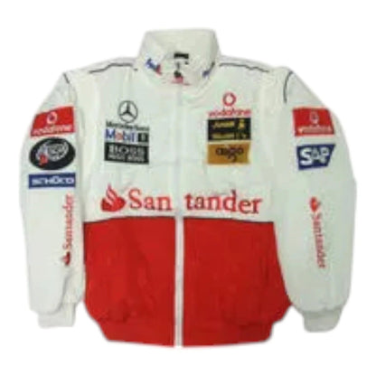 Mercedes Benz Santander Racing Jacket, White & Red