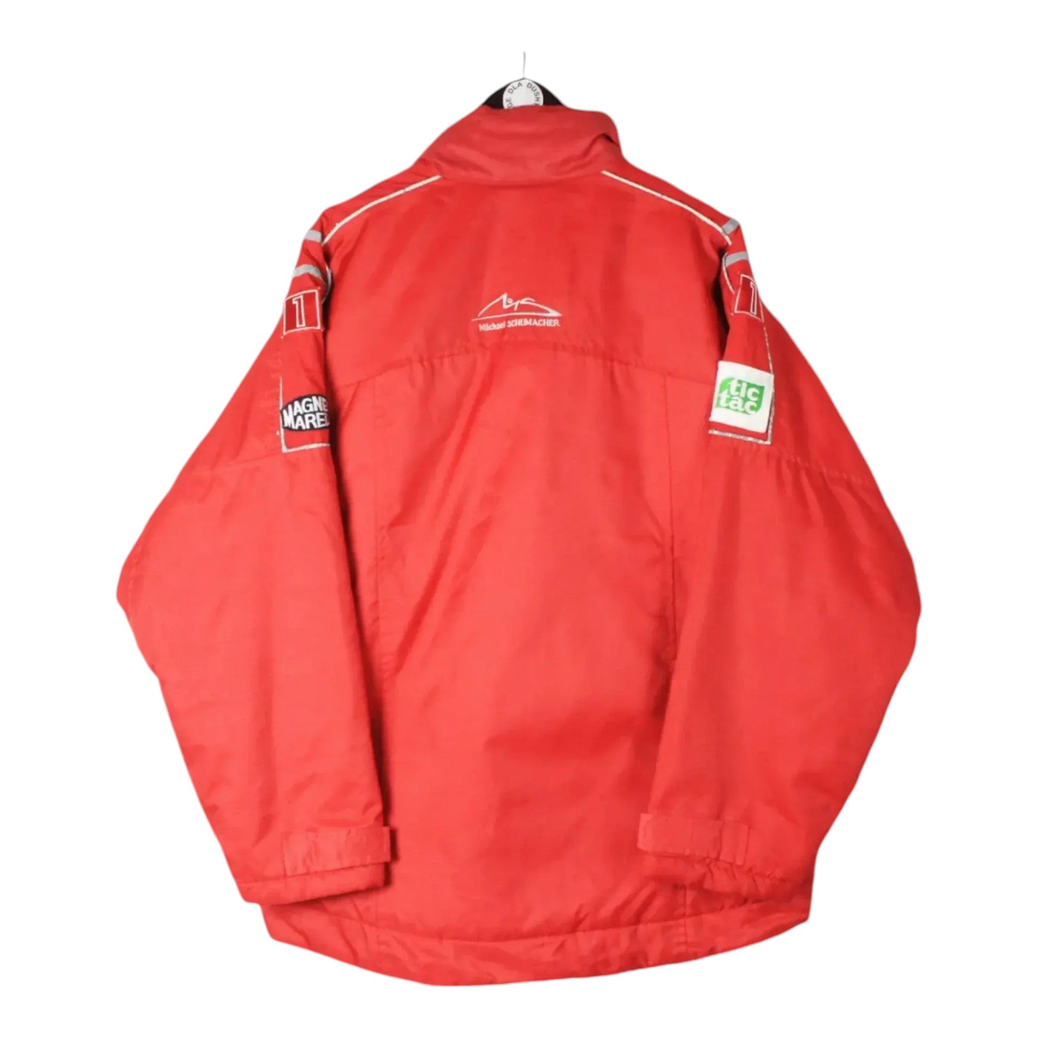 Michael Schumacher Embroidered Vintage Ferrari Shell Jacket - Vintage F1 Racewear