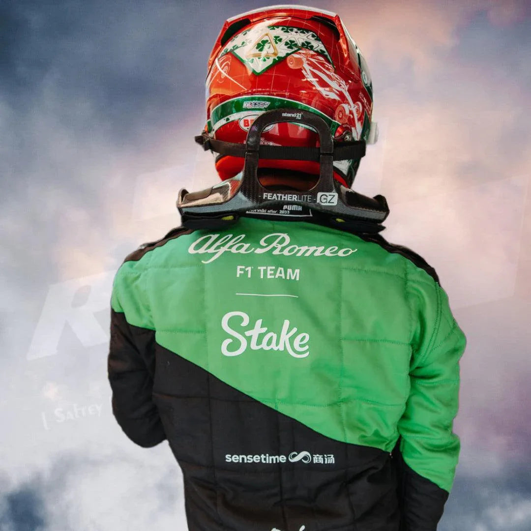 NEW ZHOU GUANYU 2023 ALFA ROMEO F1 TEAM STAKE RACE SUIT - ITALIAN GP