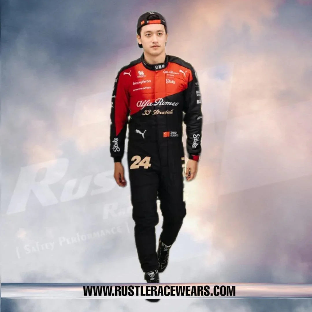 NEW ZHOU GUANYU 2023 ALFA ROMEO F1 TEAM STAKE RACE SUIT - ITALIAN GP