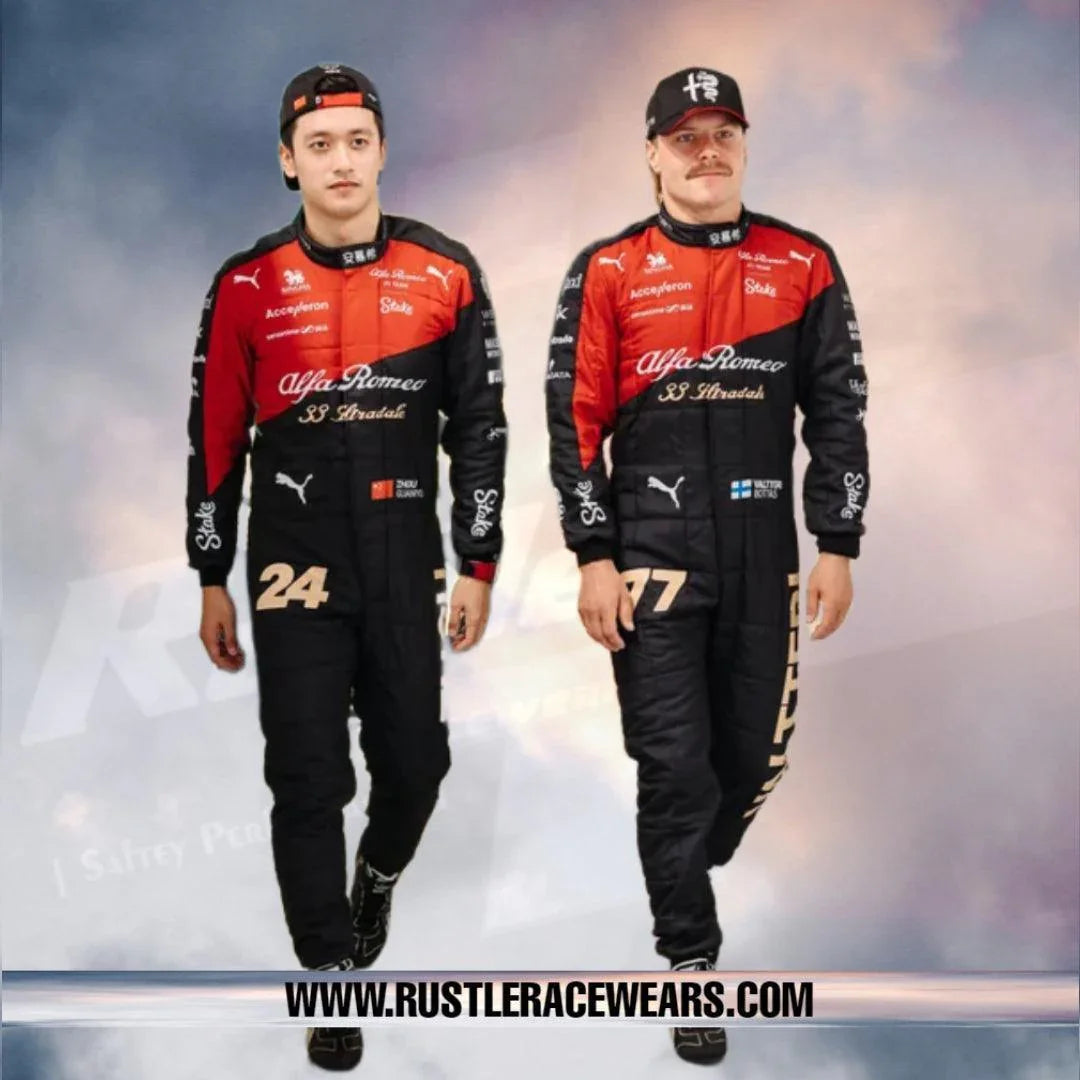 NEW ZHOU GUANYU 2023 ALFA ROMEO F1 TEAM STAKE RACE SUIT - ITALIAN GP