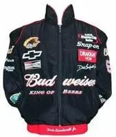 Nascar Dale Earnhardt Jr Racing Jacket Black with Red - F1 Vintage Racewear