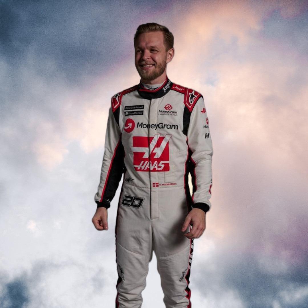 New Kevin Magnussen Race Suit F1 Haas Team 2023
