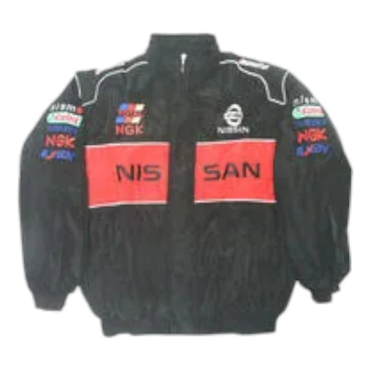 Nissan Racing Jacket Black and Red - F1 Vintage Racewear