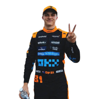 Oscar Piastri Mclaren 2023 New Race Suit in Singapore GP