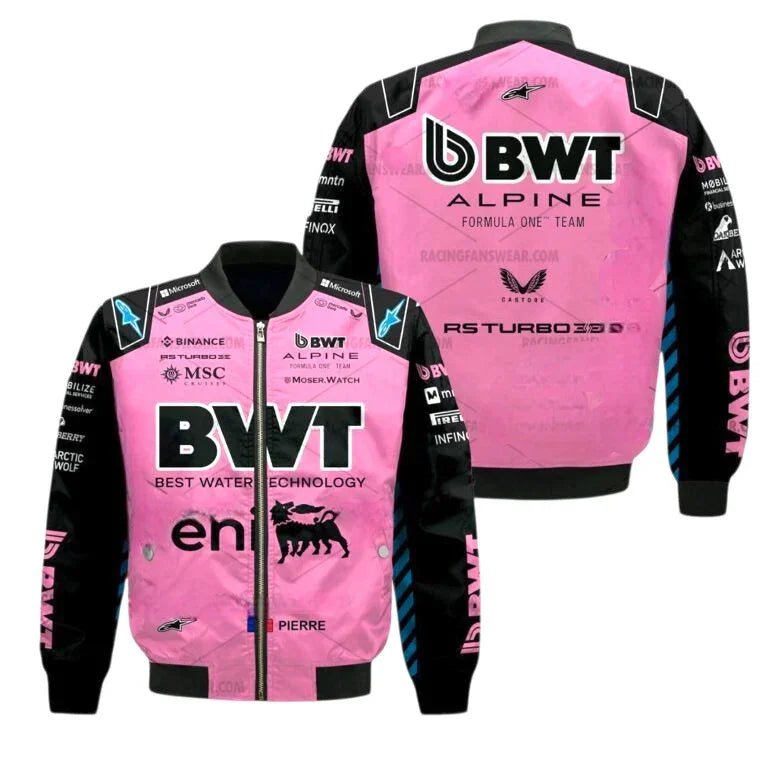Pierre Gasly 2025 BWT Alpine Formula One Bomber Jacket