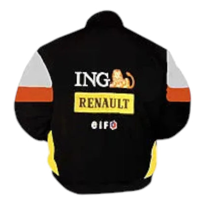 Renault F1 Racing Jacket Black, Orange and White - F1 Vintage Racewear